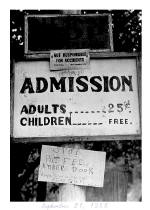 1956 Admission Sign - Wilhoit Mineral Springs, Oregon
