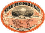 Wilhoit Springs Mineral Water Label from 1882