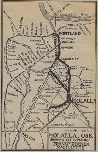 Map of the Molalla Area Railways